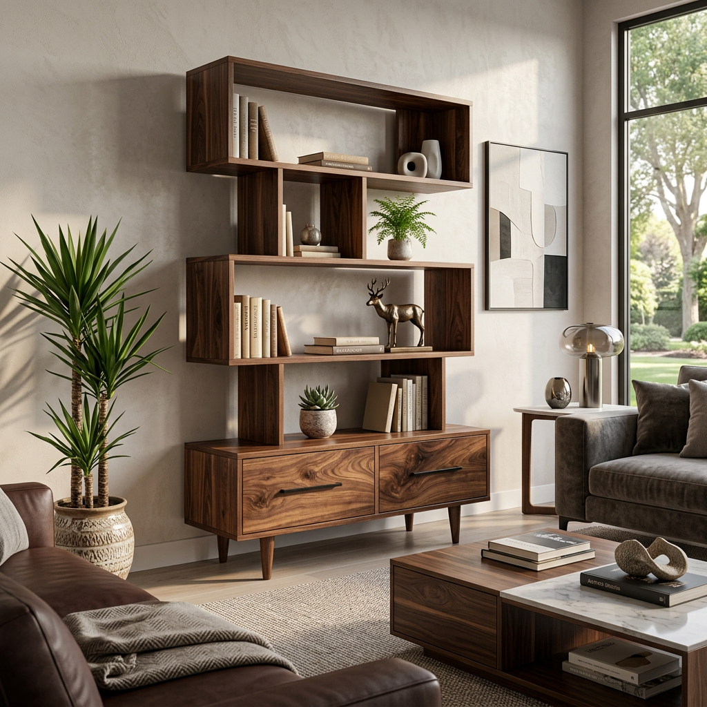 Minimal Natural Wood Bookshelf With Tiers For Home Decor Lynnsnail