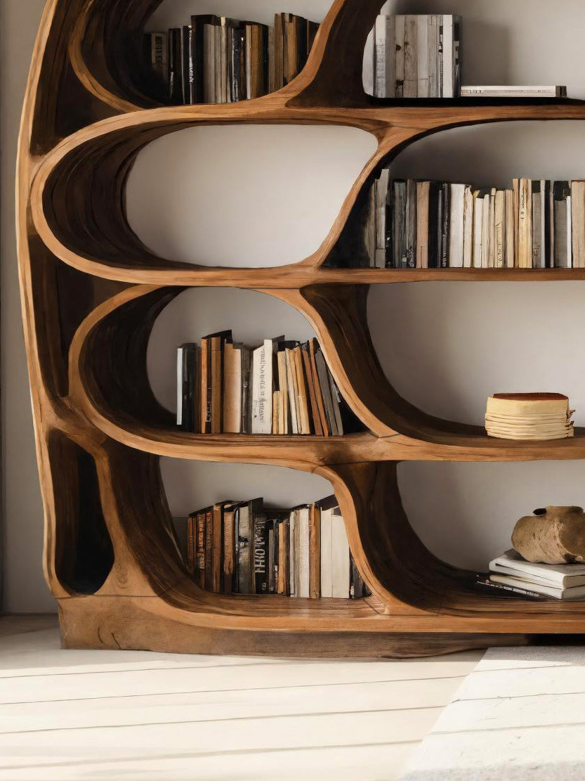 Modern Sculptural Bookshelf For Bedroom Or Living Room Lynnsnail