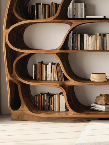 Modern Sculptural Bookshelf For Bedroom Or Living Room Lynnsnail