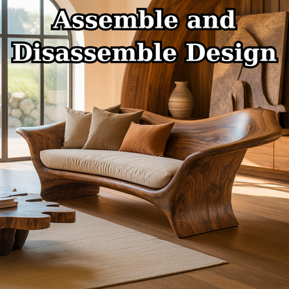Handcrafted Solid Wood Sofa – Organic Modern Design Lynnsnail