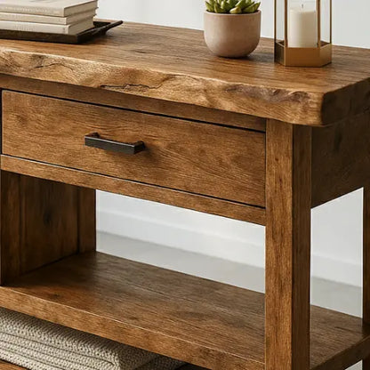 Handcrafted Solid Wood Console Table – Modern Rustic Functionality Lynnsnail