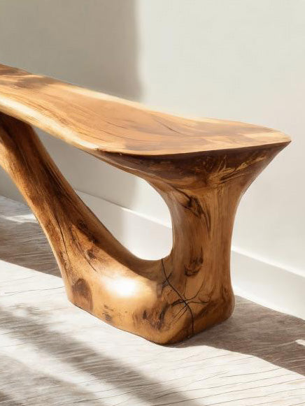Modern Sculptural Bench With Organic Design For Living Room Lynnsnail