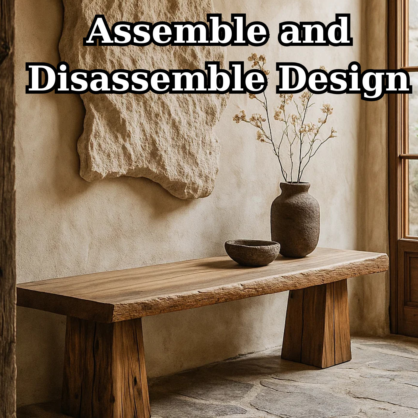 Handcrafted Solid Wood Rustic Bench – Natural Live-Edge Slab Entryway Seating Lynnsnail