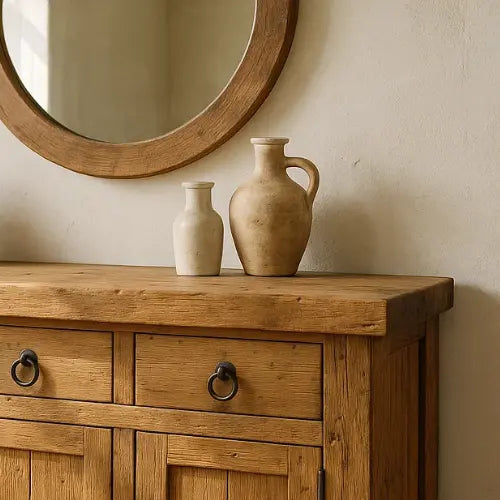 Handcrafted Solid Wood Console Table, Rustic Farmhouse Charm Lynnsnail