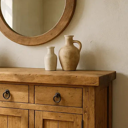 Handcrafted Solid Wood Console Table, Rustic Farmhouse Charm Lynnsnail