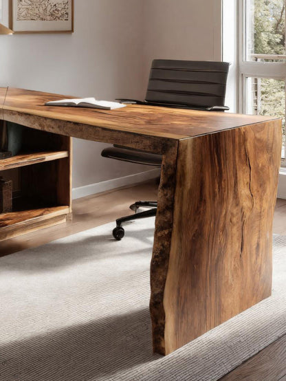 Modern L Shaped Desk With Bookshelf For Home Office Lynnsnail