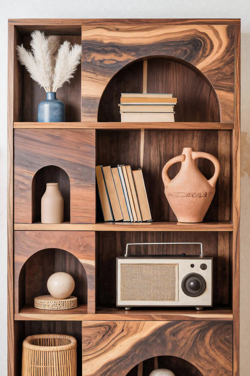 Modern Arch Bookshelf For Living Room Or Office Lynnsnail