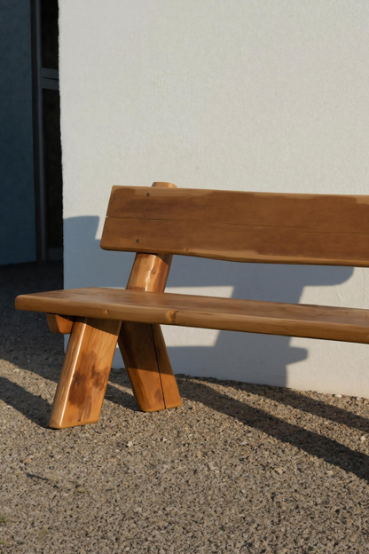 Rustic Handmade Bench With Heart Cutout For Garden Or Porch Lynnsnail