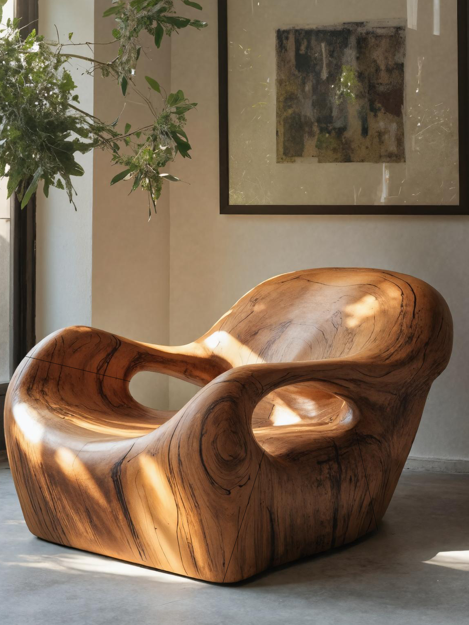 Modern Sculptural Lounge Chair For Living Room Or Reading Corner Lynnsnail