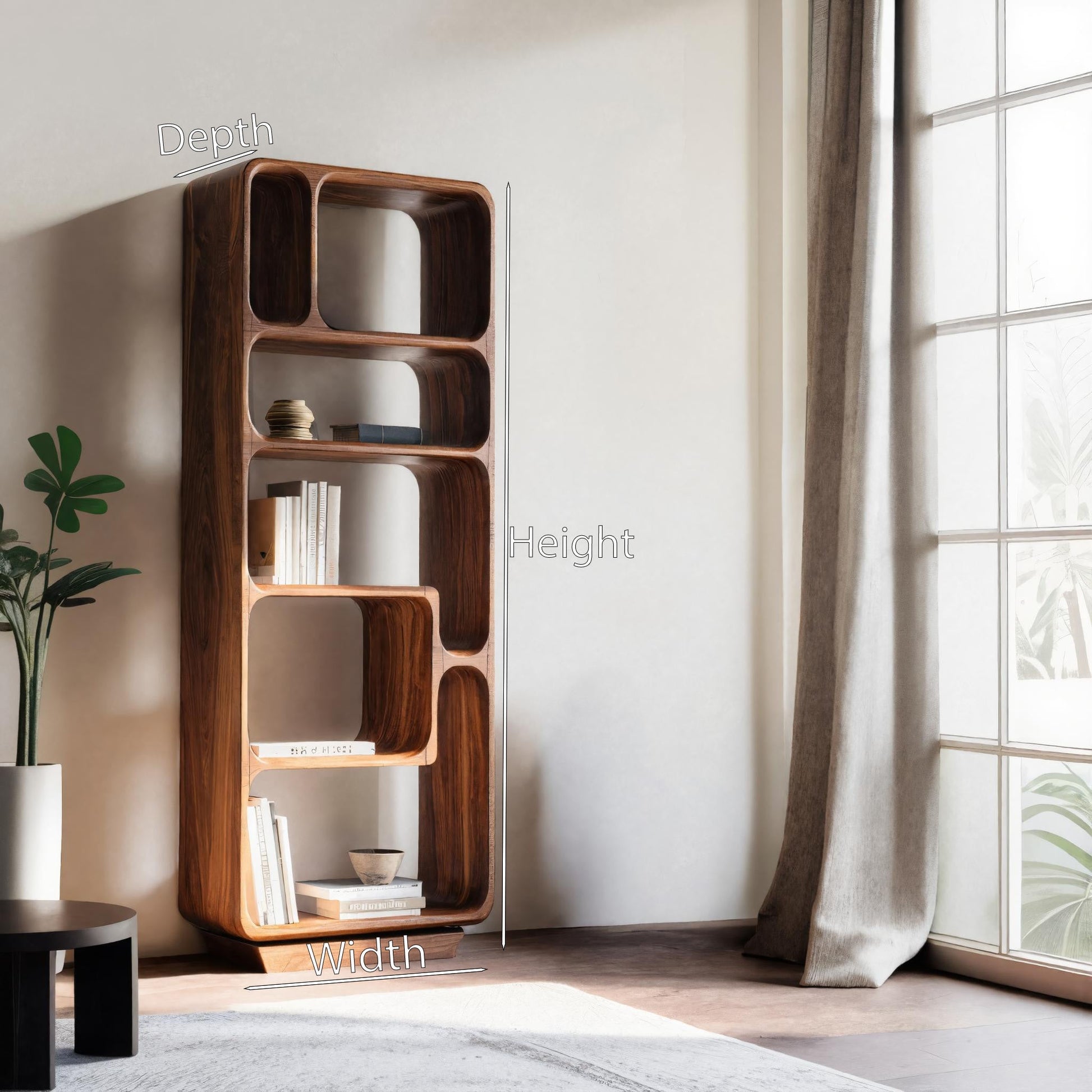 Minimalist Tall Bookshelf For Living Room Or Entryway Lynnsnail