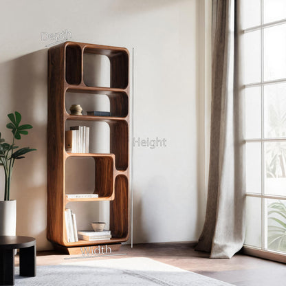 Minimalist Tall Bookshelf For Living Room Or Entryway Lynnsnail
