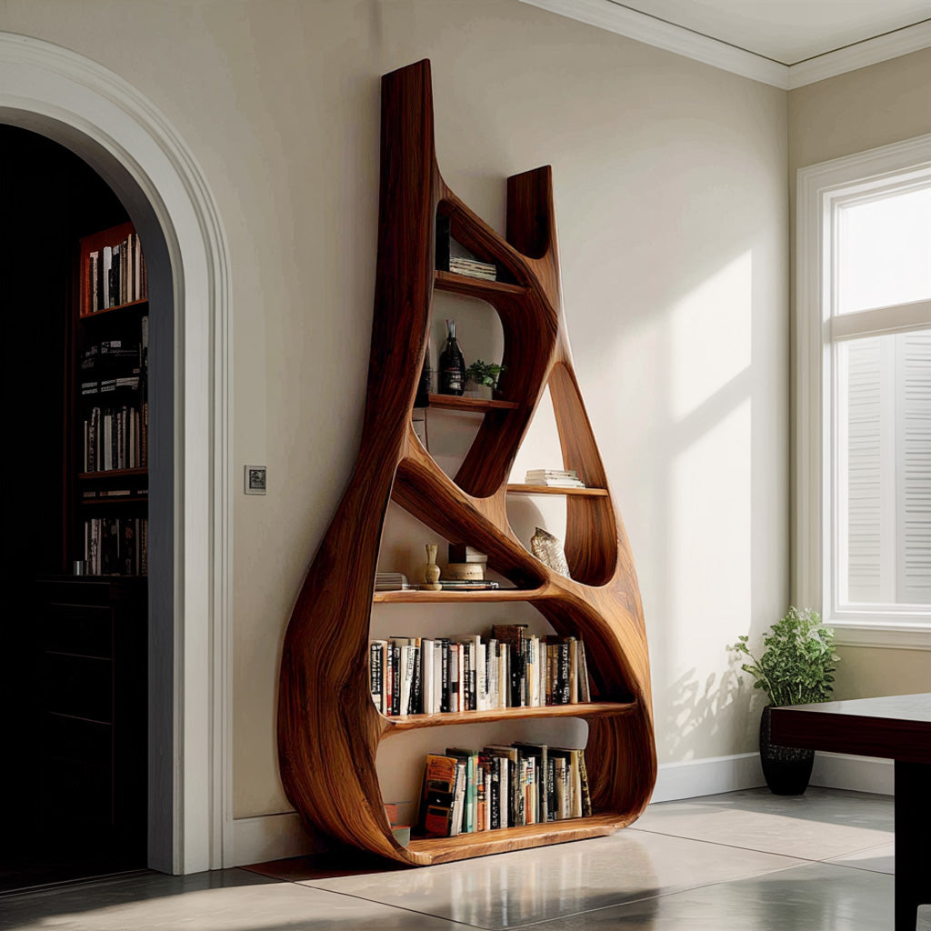 Minimalist Sculptural Bookshelf For Living Room Furniture Lynnsnail
