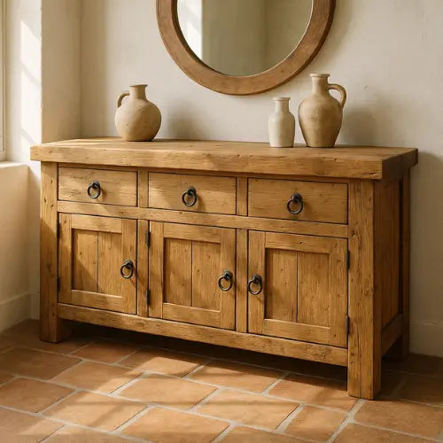 Handcrafted Solid Wood Console Table, Rustic Farmhouse Charm Lynnsnail