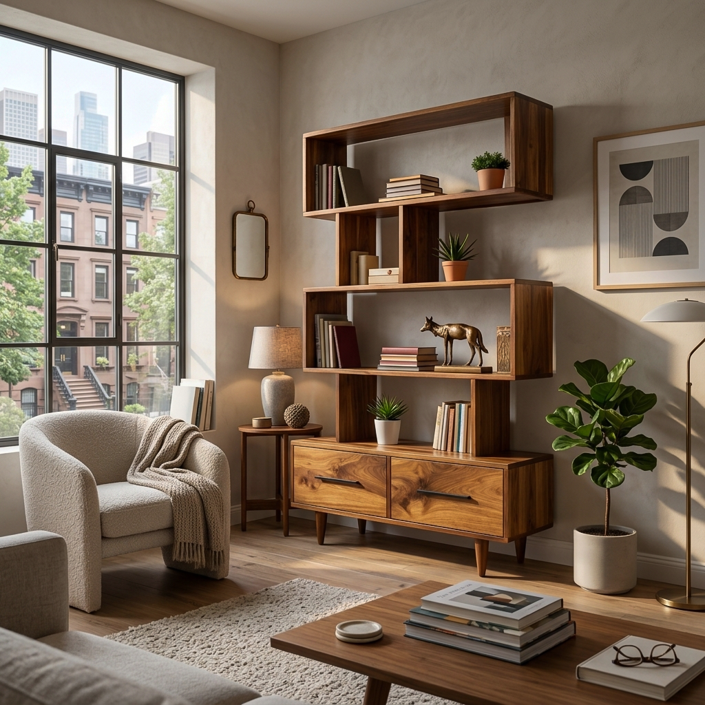 Minimal Natural Wood Bookshelf With Tiers For Home Decor Lynnsnail