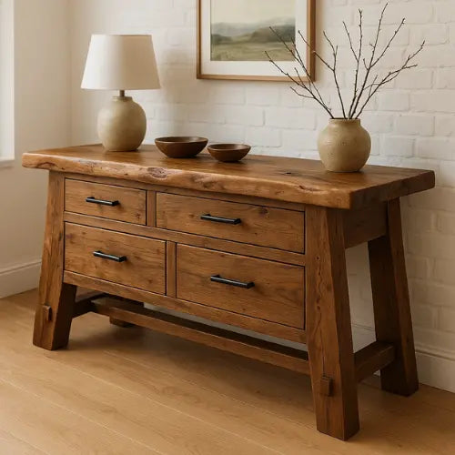 Rustic Solid Wood Console Table – Handcrafted with Timeless Character Lynnsnail