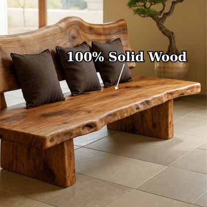 Handcrafted Solid Wood Sofa – Modern Minimalist Frame with Warm Natural Grain Lynnsnail