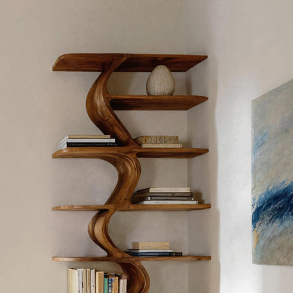 Organic Bookshelf For Living Room Interiors Lynnsnail