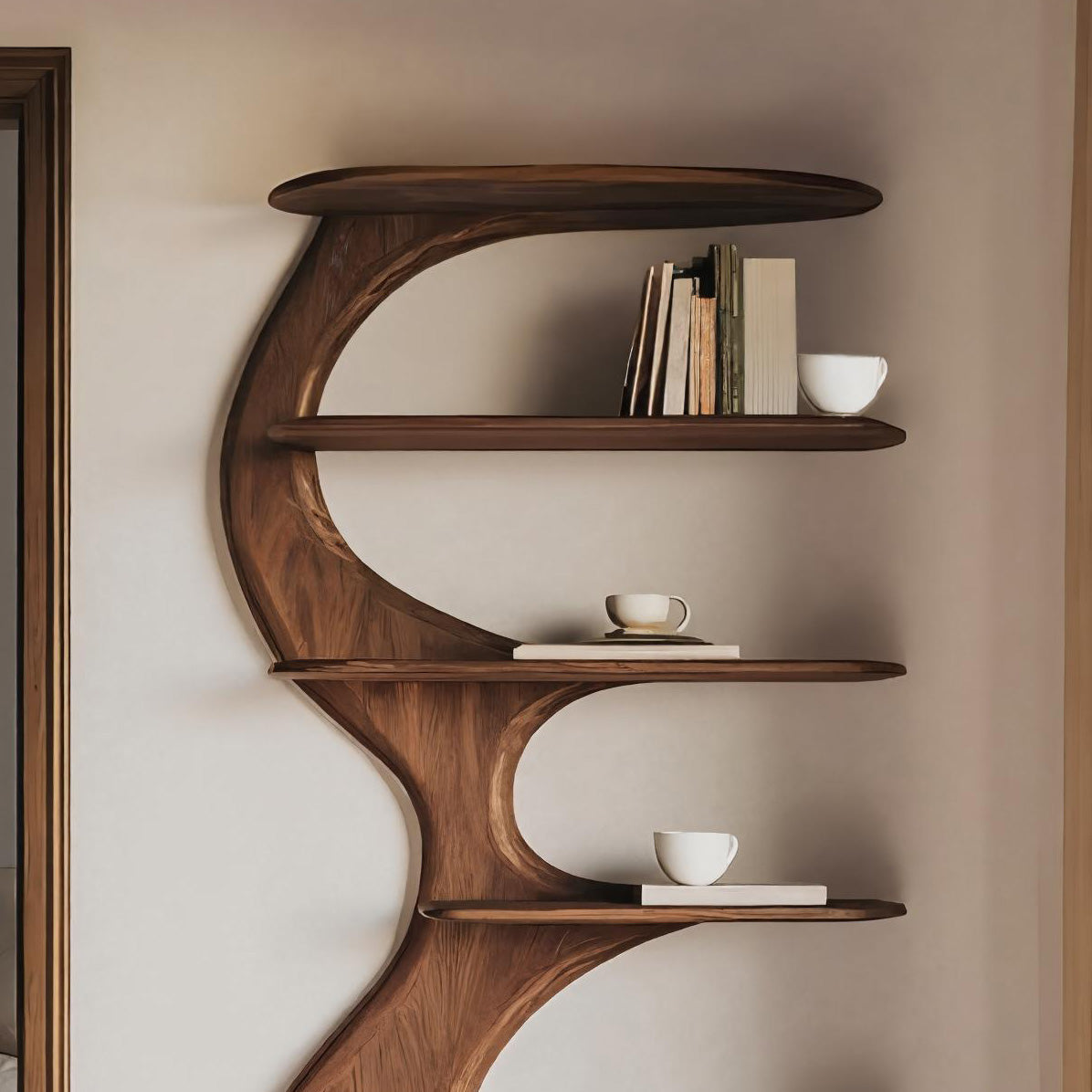 Modern Vertical Bookshelf With Open Storage For Living Room Lynnsnail