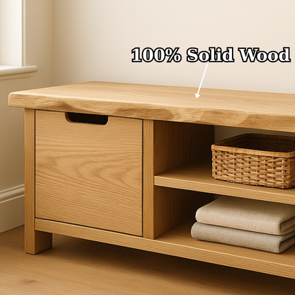 Handcrafted Solid Wood Bench – Modern Rustic Seating with X-Accent and Storage Lynnsnail