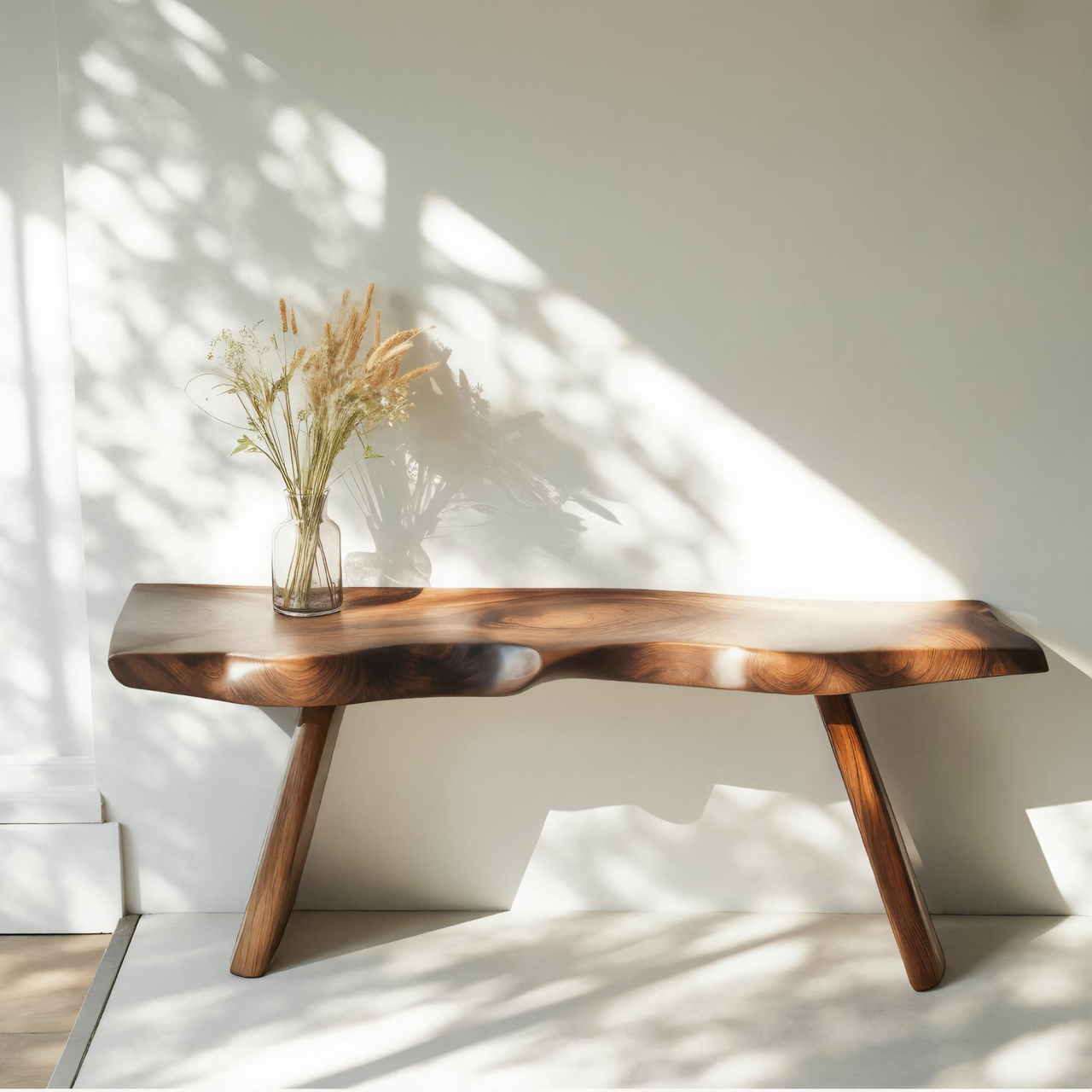 Organic Live Edge Bench For Entryway Or Hallway Lynnsnail