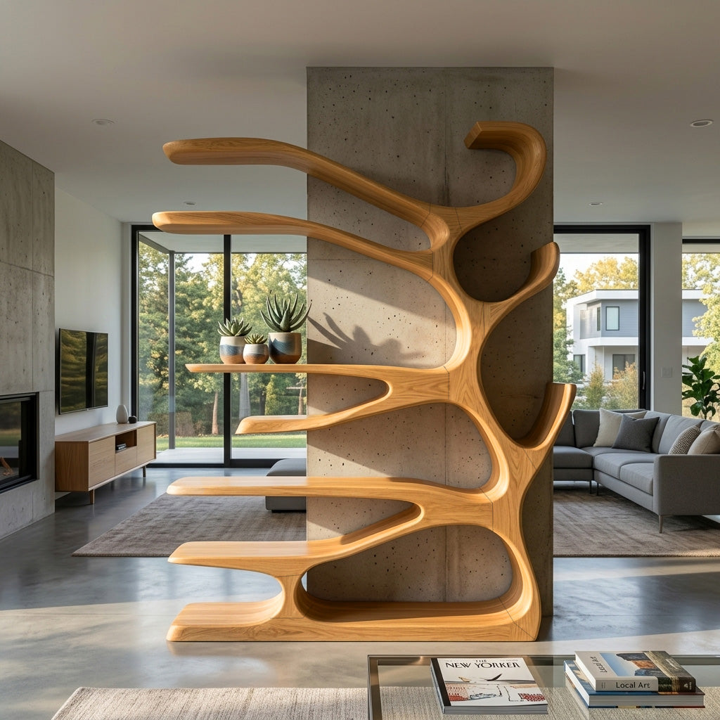Rustic Wood Bookshelf For Home Furniture Lynnsnail