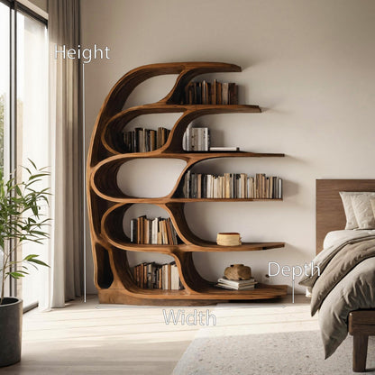 Modern Sculptural Bookshelf For Bedroom Or Living Room Lynnsnail