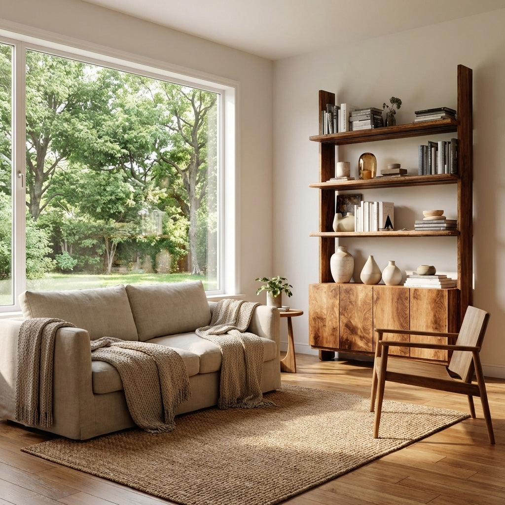 Modern Bookshelf With Open Shelf And Drawers For Living Lynnsnail