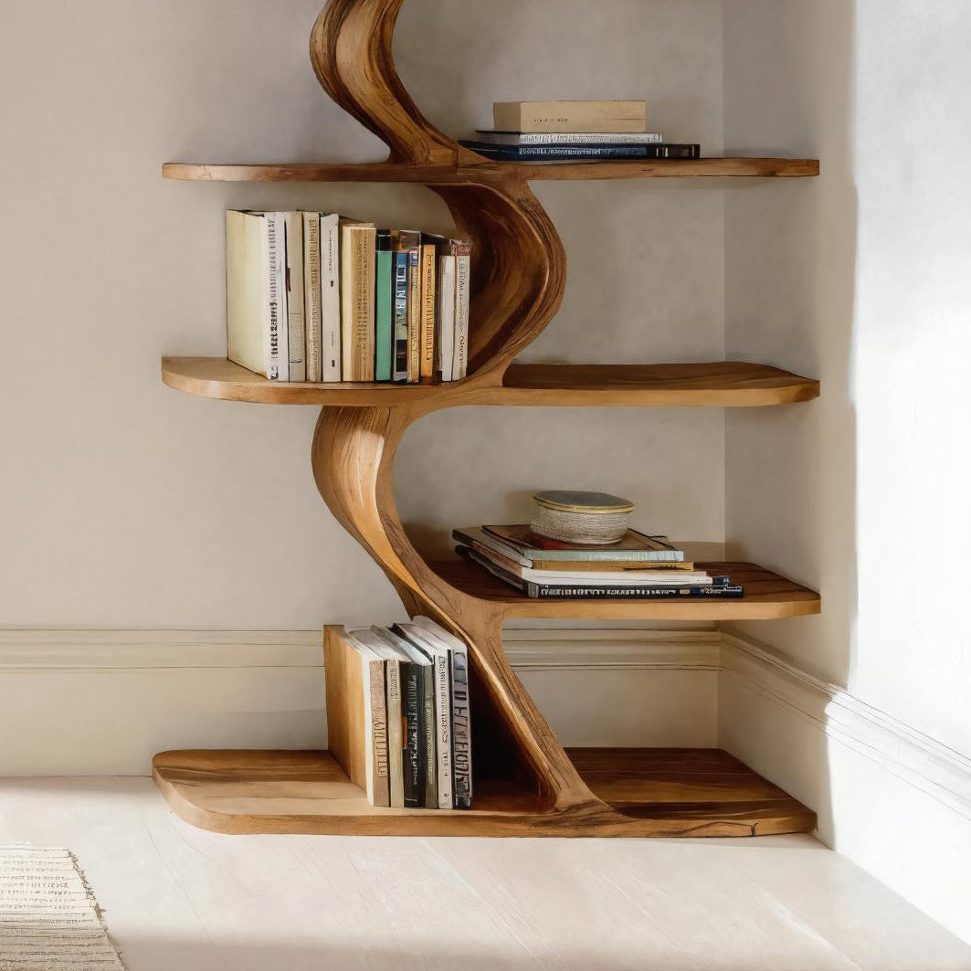 Organic Bookshelf For Living Room Interiors Lynnsnail