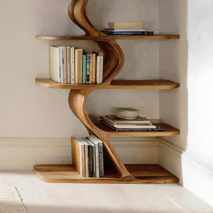 Organic Bookshelf For Living Room Interiors Lynnsnail