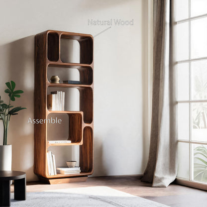 Minimalist Tall Bookshelf For Living Room Or Entryway Lynnsnail