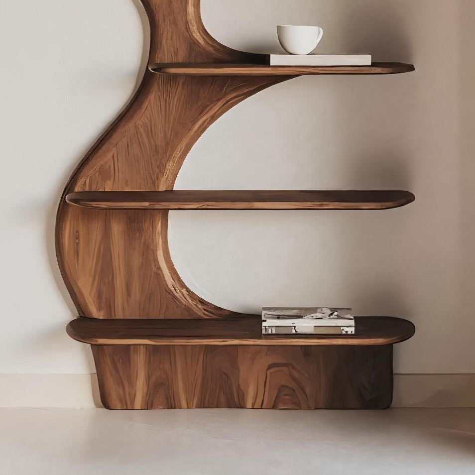 Modern Vertical Bookshelf With Open Storage For Living Room Lynnsnail