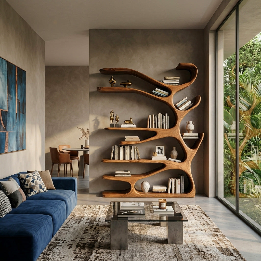 Rustic Wood Bookshelf For Home Furniture Lynnsnail