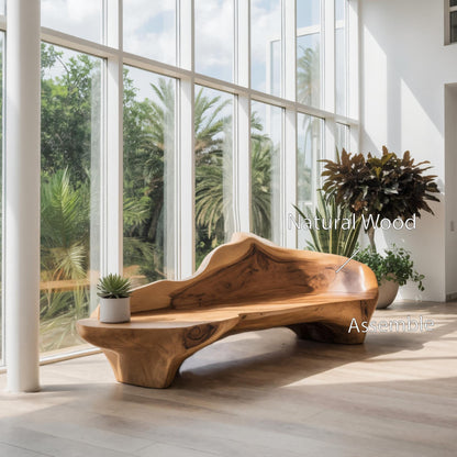 Sculptural Bench With Organic Design For Living Room Lynnsnail