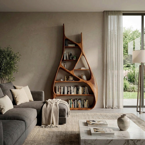 Minimalist Sculptural Bookshelf For Living Room Furniture Lynnsnail