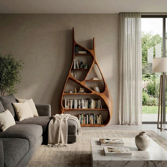 Minimalist Sculptural Bookshelf For Living Room Furniture Lynnsnail