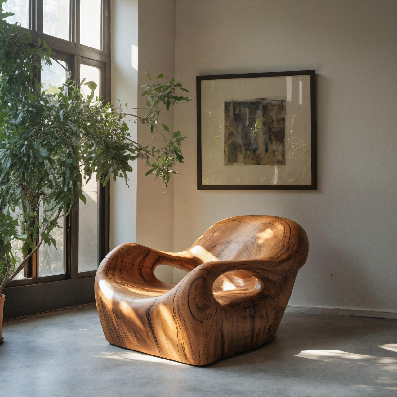 Modern Sculptural Lounge Chair For Living Room Or Reading Corner Lynnsnail