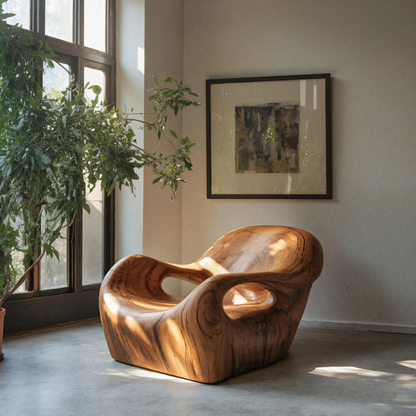 Modern Sculptural Lounge Chair For Living Room Or Reading Corner Lynnsnail