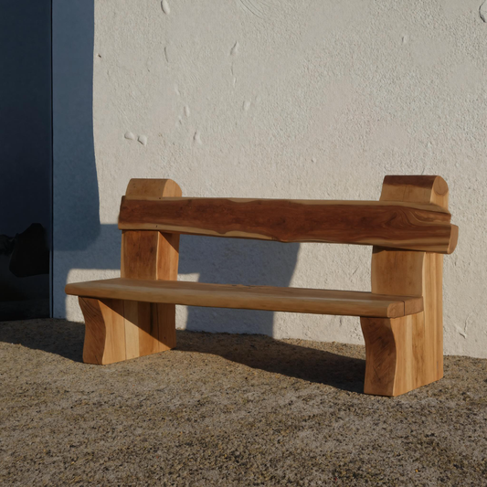 Rustic Live Edge Bench With Natural Finish For Yard Or Porch Lynnsnail