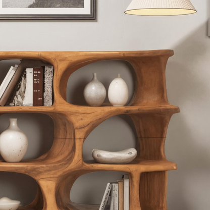 Modern Organic Sculptural Bookshelf For Living Room Or Office Lynnsnail