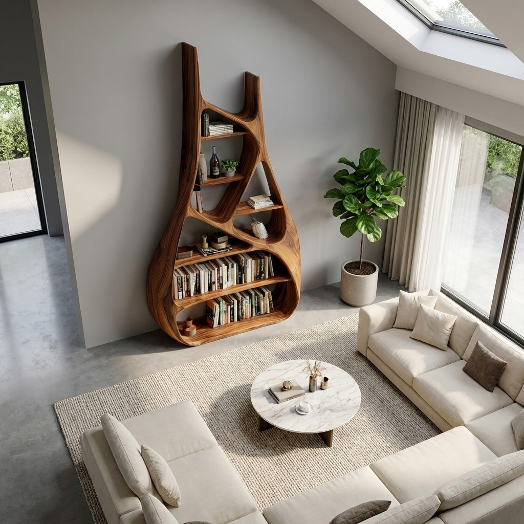 Minimalist Sculptural Bookshelf For Living Room Furniture Lynnsnail