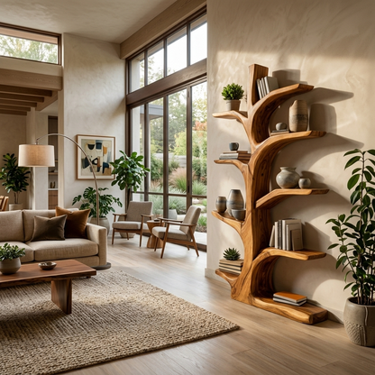 Minimal Natural Wood Bookshelf For Home Lynnsnail