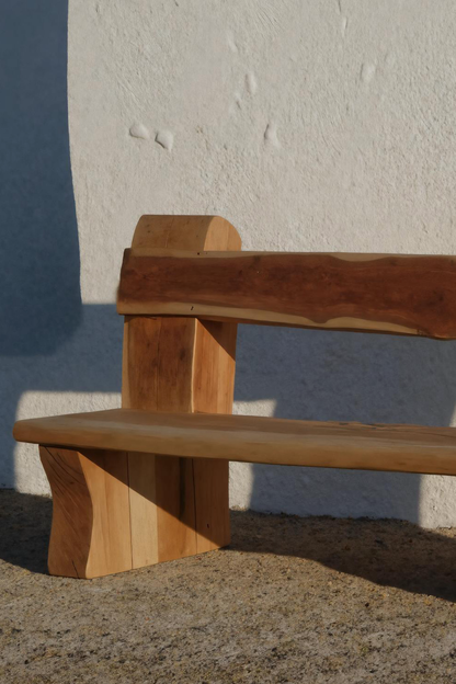 Rustic Live Edge Bench With Natural Finish For Yard Or Porch Lynnsnail