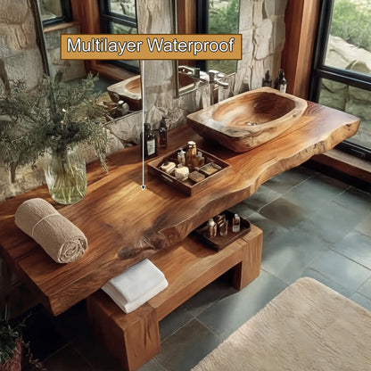 Alveron Live Edge Solid Wood Floating Bathroom Vanity SPA601905 Lynnsnail