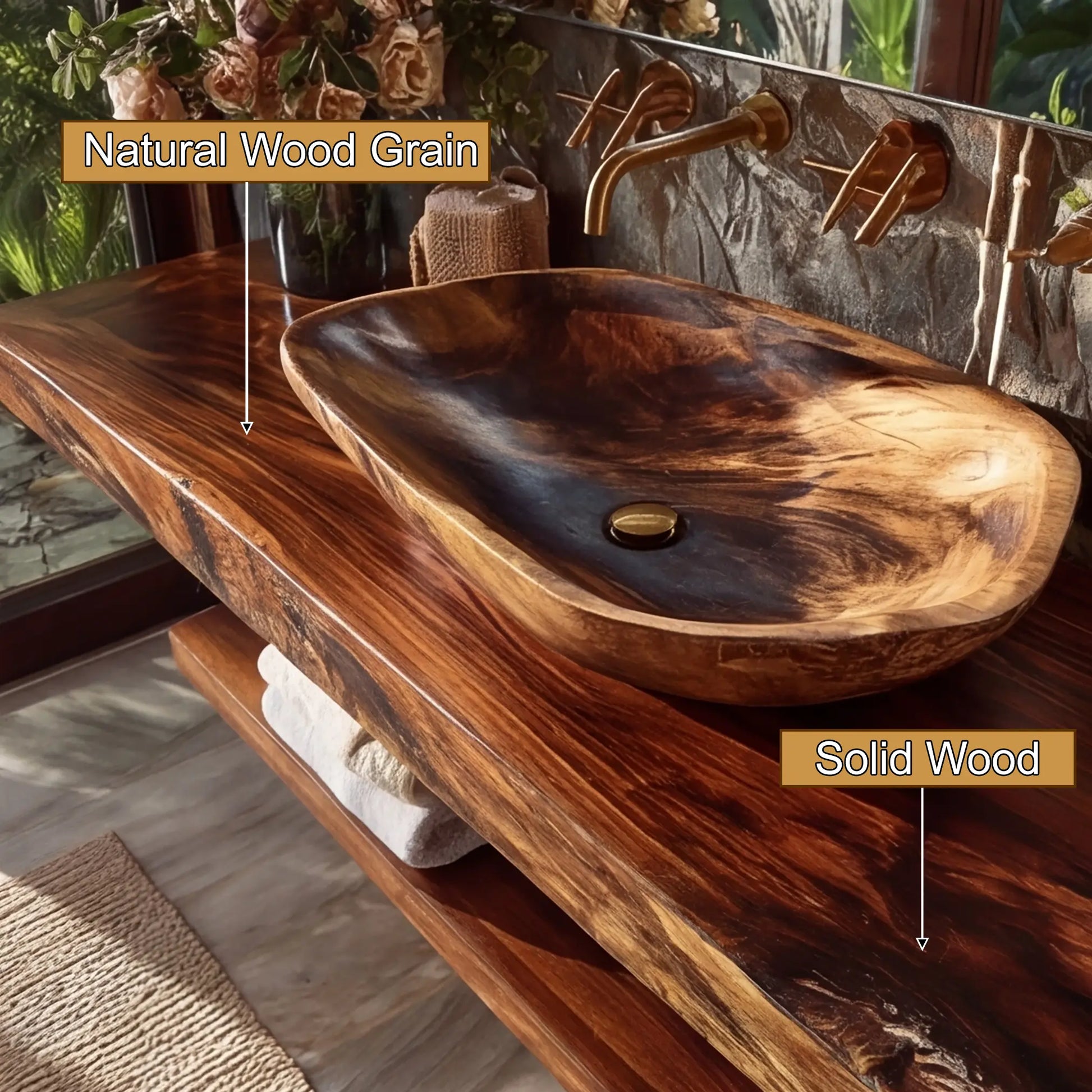 Alvoria Live Edge Solid Wood Floating Bathroom Vanity SPA563429 Lynnsnail