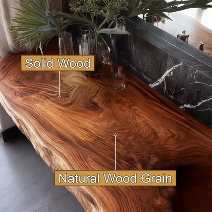 Ardento Sculpted Live Edge Solid Wood Floating Bathroom Vanity with Integrated Sink SPA353452 Lynnsnail