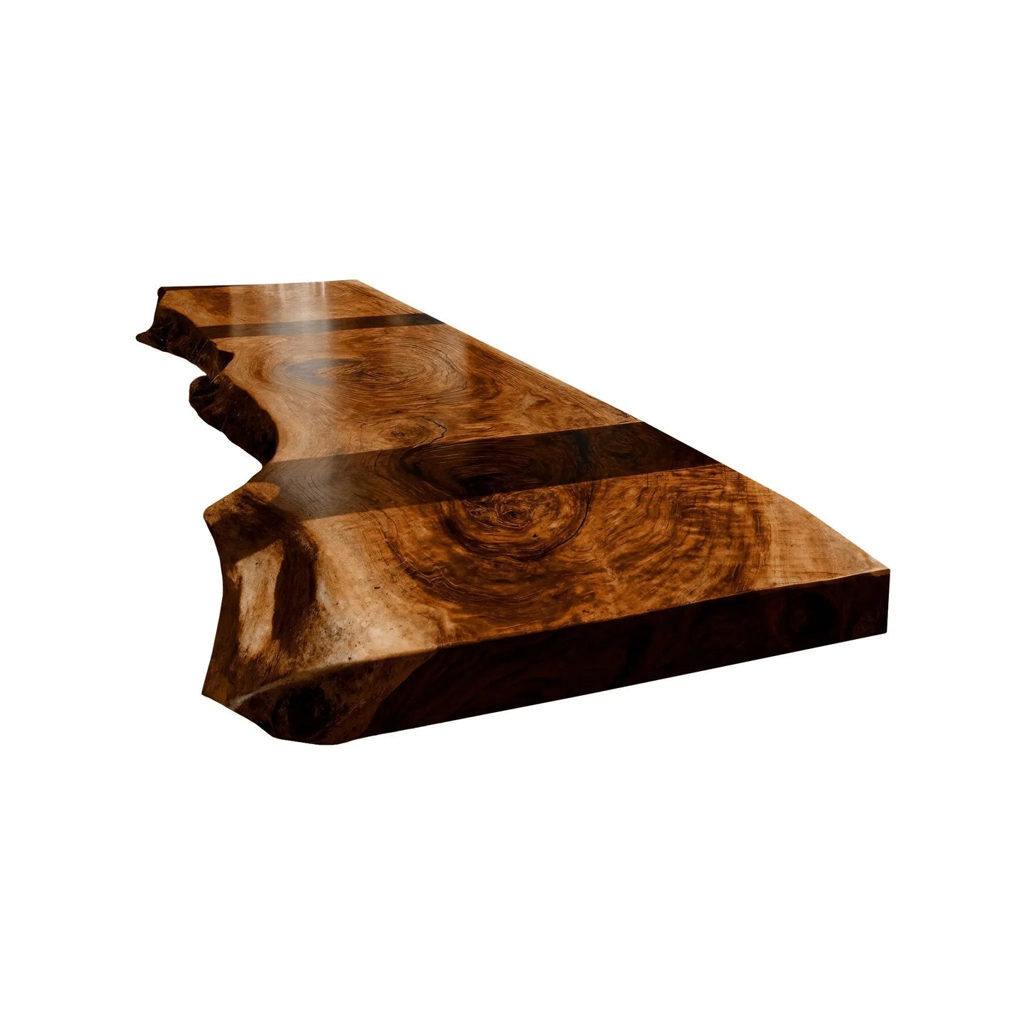 Auralis Live Edge Solid Wood Floating Desk Lynnsnail