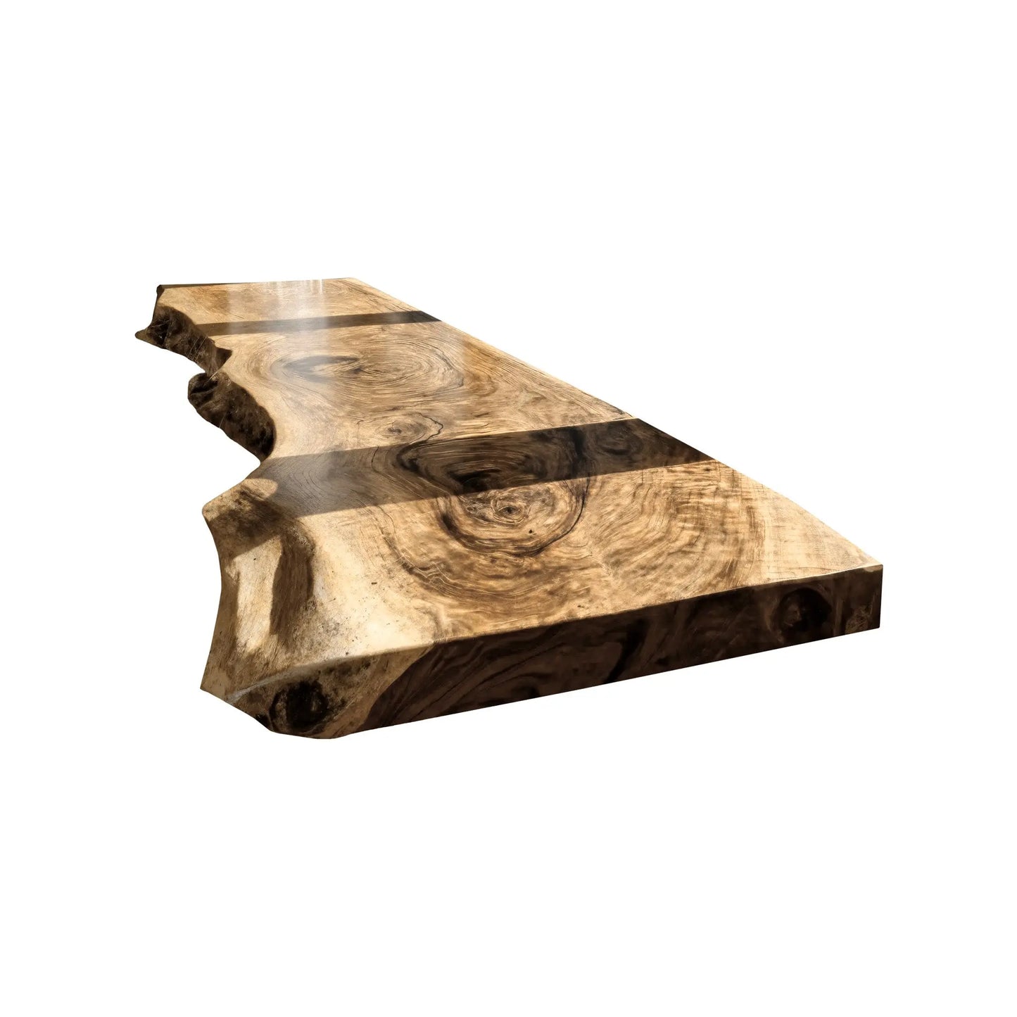 Auralis Live Edge Solid Wood Floating Desk Lynnsnail