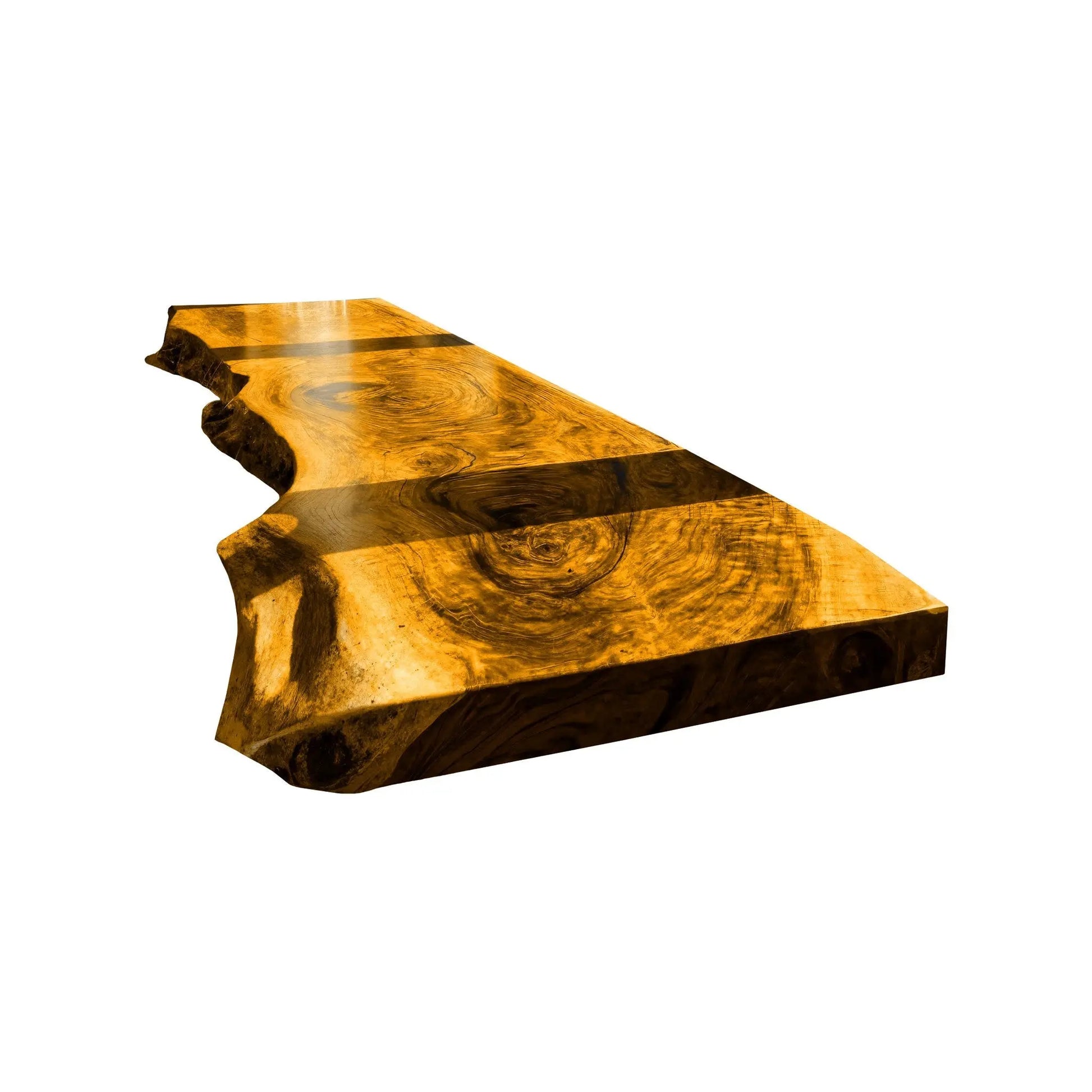 Auralis Live Edge Solid Wood Floating Desk Lynnsnail