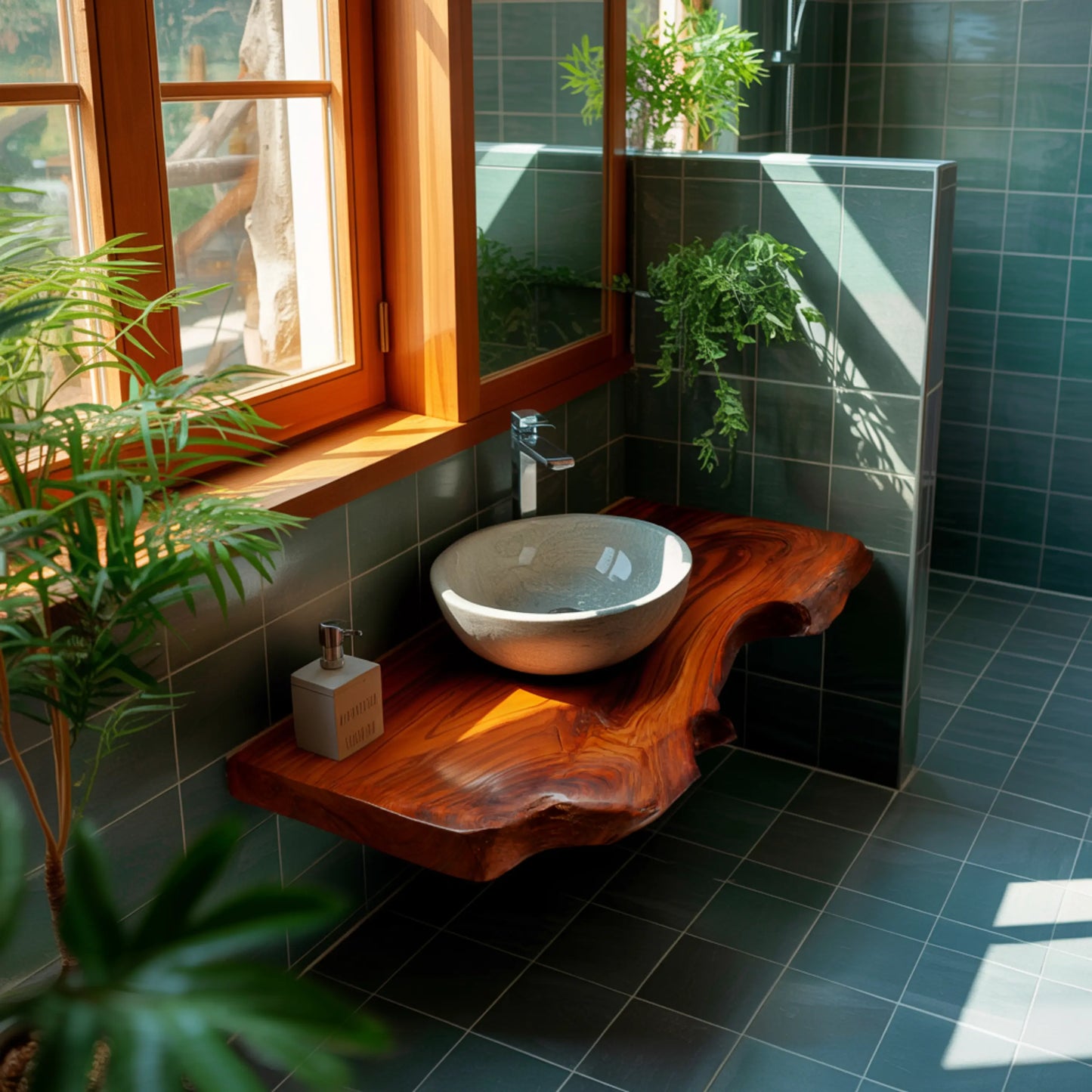 Aurelin Drift Live Edge Floating Bathroom Vanity Lynnsnail