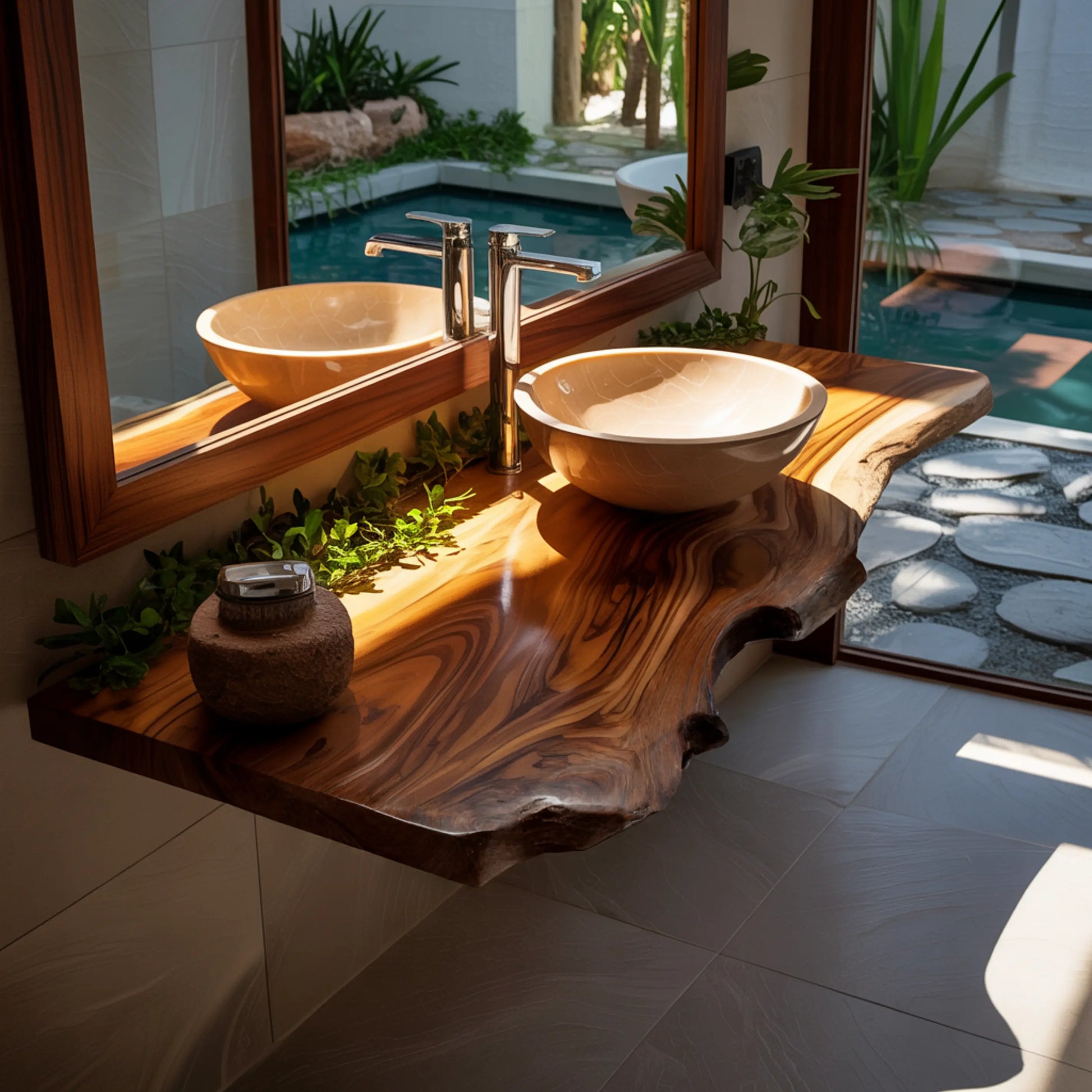 Aurelin Drift Live Edge Floating Bathroom Vanity Lynnsnail